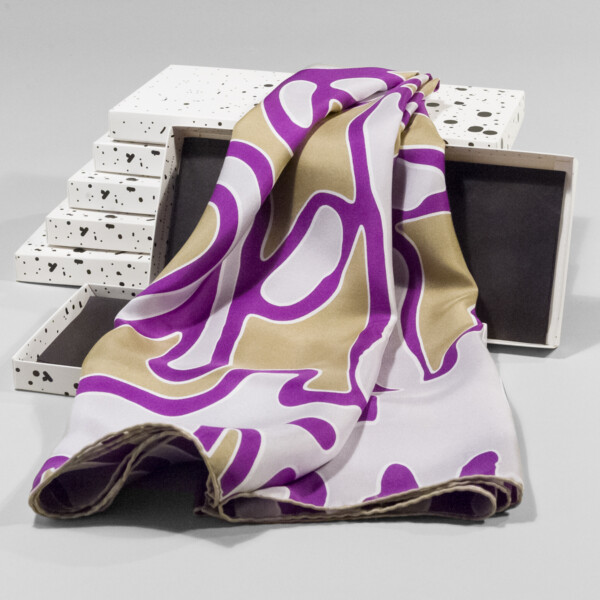 Seide Twill Foulard Mich F*** Dich in den Farben Signorina Vicky Fresh Flieder Bronze Purple